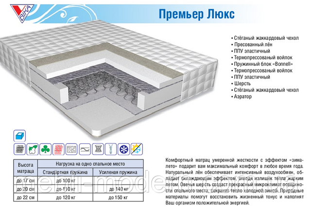 Ортопедичний матрац Прем'єр Люкс