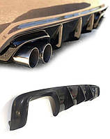 Дифузор заднього бампера Lasscar для BMW E39 М5/M-пакет із ребрами під 1 вихлоп