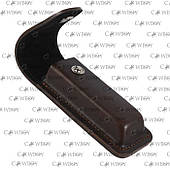 Шкіряний чохол для складаного ножа, коричневий (на кнопці)