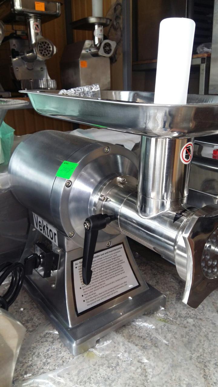 М'ясорубка промислова Vektor AL-12C Реверс, знімна голова. 150 кг/год, фото 1