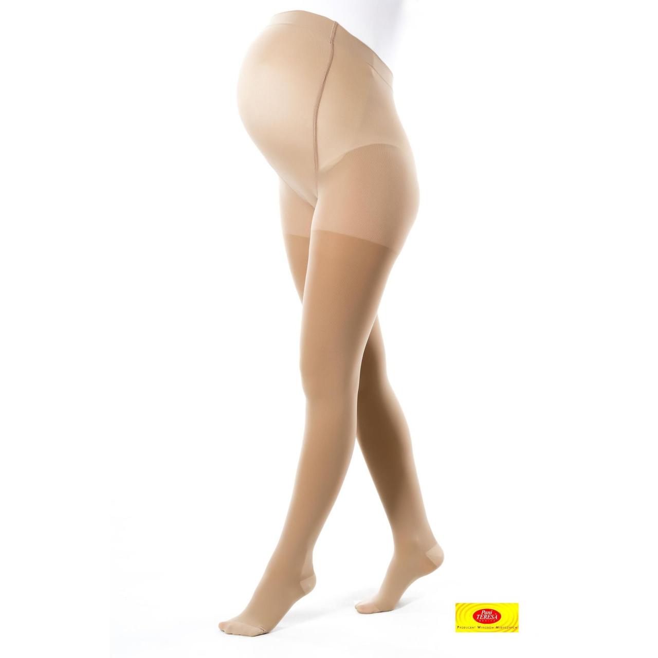 Колготки для вагітних 2 клас компресії 23-32 ммрт.ст. закритий носок короткі до 70 з PANI TERESA Польща, фото 1