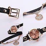 Годинник-браслет довгі, що намотуються на руку Чорний 089-6, фото 2