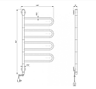 Електрик.рушникушарка Флюгер-4 (900*460*40) 103 Вт неіржавка сталь поворотний, фото 2