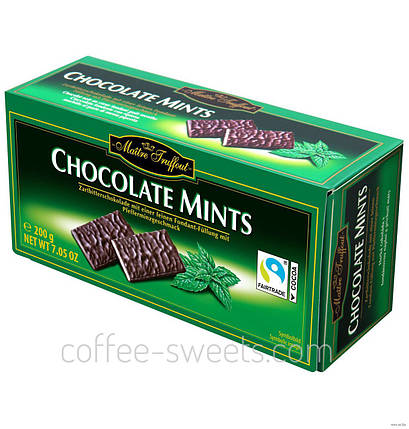 Шоколад Maitre Truffout чорний Chocolate Mints 200 г, фото 2