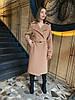 Демісезонне жіноче якісне довге кашемірове пальто, фото 2