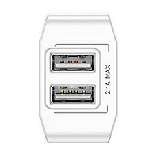 Зарядний пристрій (зарядка) для телефону Baseus 2хUSB Mini Dual-U 2.1 А Білий (CCALL-MN02), фото 4