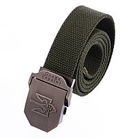 Прочный ремень-пояс брючный Украина Belt (размер 125*3,5 см) TY-6663 оливковый