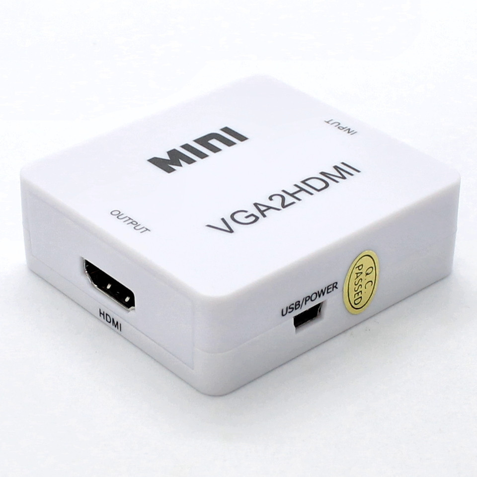 Конвертер переходник VGA to HDMI адаптер с аудио входом VGA2HDMI Converter Mini 1080P - фото 7 - id-p1333395665