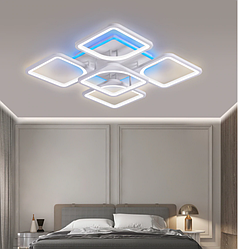 Стельова LED-люстра з димером і підсвіткою, 150 W 5543/4+1 ,біла
