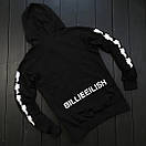 Худі з білим логотипом billie eilish | чорна толстовка біллі айлиш, фото 7