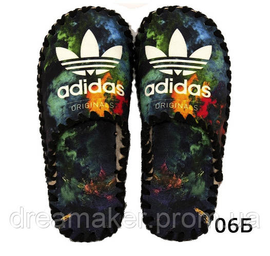 Мужские фетровые тапочки ручной работы «Adidas original» Тапки Адидас ...