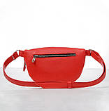 Модная женская поясная, наплечная сумка бананка красная из экокожи на пояс, через плечо, фото 3