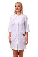 Жіночий медичний халат "Монтана" з вишивкою Кішка