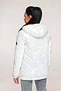 Жіноча демісезонна біла куртка з капюшоном весна осінь 44 46 розмір В-1270, фото 2