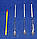 Набір ареометрів у пластиковому футлярі АСП-3 (0-40,40-70,70-100) + термометр спиртової 0-50, фото 2