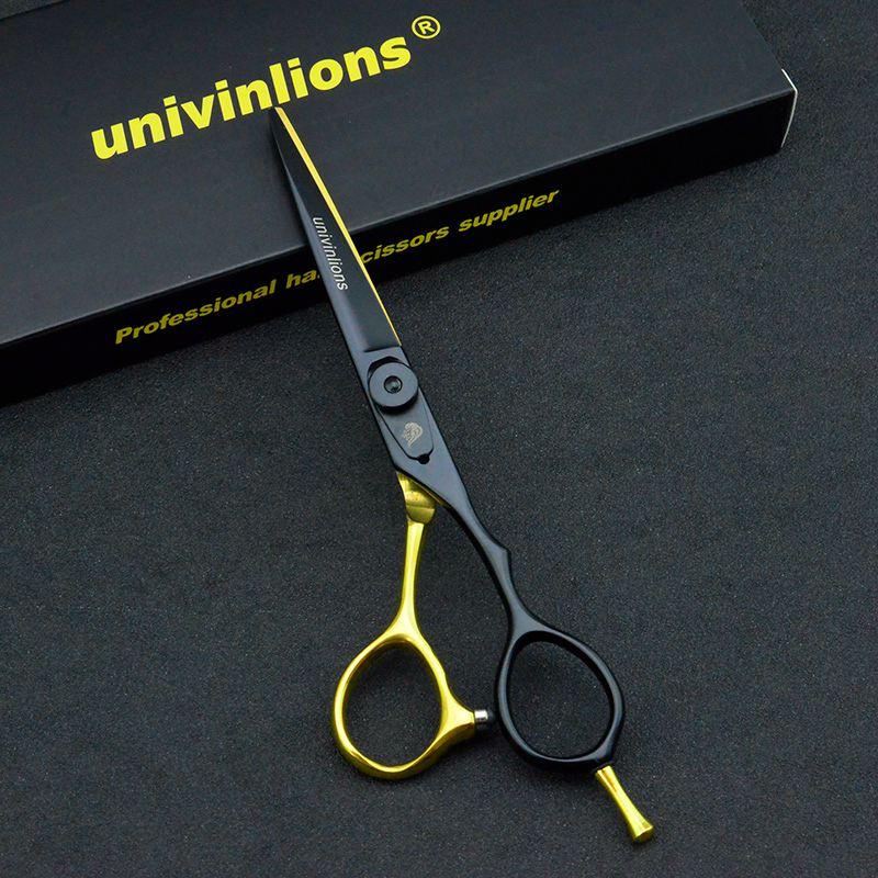 Перукарські ножиці для стрижки золото з чорним 5,5 дюймів Univinlions 5025A
