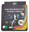 Надувна подушка для подорожей з вбудованою помпою, фото 4