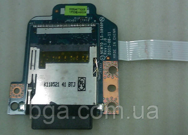 Плата Card Reader Acer Aspire 5250, 5333, 5551, 5552, 5741, 5742, eMachines E442, E642 NEW70 LS-5898P Rev:1.0