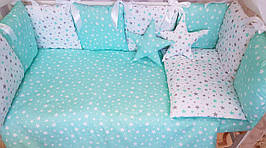Набір постільної білизни дитячої ліжечко/ манеж "Зоря" - Бортики в ліжечко - 8 предметів