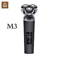 Електробритва чоловіча Xiaomi MSN M3 IPX5 Electric Shaver Black з дисплеєм і функцією самоочищення