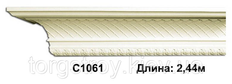 Карниз стельовий C1061, довжина 2,00м, Gaudi Decor, фото 1
