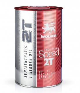 Масло 2T скутер 1л полусинтетика Two Stroke Speed WOLVER