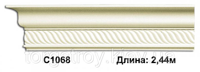 Карниз стельовий C1068, довжина 2,00м, Gaudi Decor, фото 1