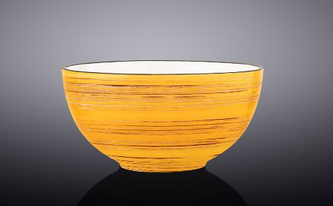 Салатник Wilmax SPIRAL YELLOW d16,5см/V1000мл, фото 1