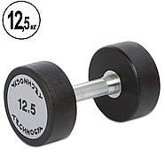 Гантель суцільна професійна TECHNOGYM (1 шт.) 12,5 кг (поліуретанове покриття, вага 12,5 кг), фото 8