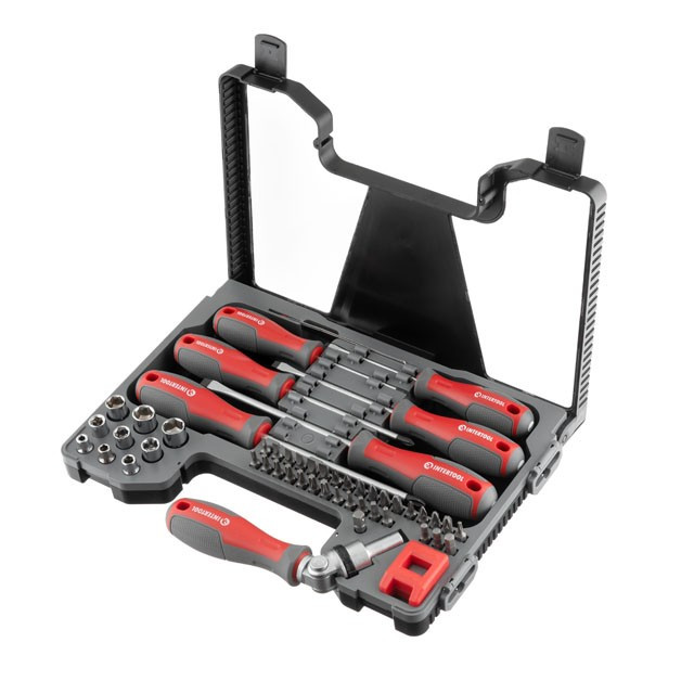 Набір викруток з комплектом насадок 51 од. INTERTOOL VT-3352, фото 1