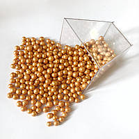 Перламутровые шарики золото (диаметр 5) - 10г