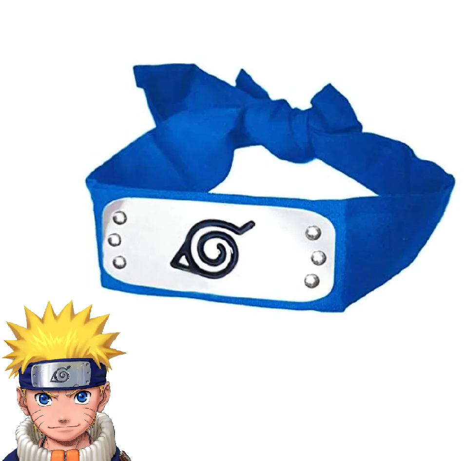 Синя Пов'язка Наруто з символікою Селища Схованого в Листі, косплей, cosplay Naruto, фото 1