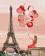 Картина по номерам Красные краски Парижа, 40x50 Идейка (КНО4757)