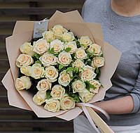 Букет з 29 кремових троянд "Талея" 29.1
