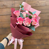 7 розовых роз Джумилия