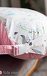 Подушка для годування Єдинороги на білому Юла Мама Рожевий NUR-1.2.5, фото 4