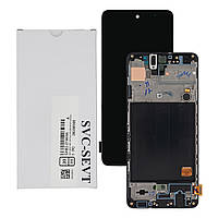 Дисплей Samsung A515 Galaxy A51, GH82-21669A, с тачскрином, с рамкой, Service Pack Original, Black