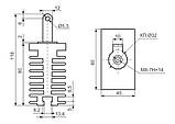 Охладитель О331-80 (О231-80) для штыревых диодов, тиристоров. Диаметр резьбы М8, фото 2