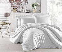 Комплект постельного белья Страйп-Сатин XR Italy Quilt Cover set 100% Cotton 200х220см Белый
