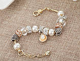 Модний браслет з шармами в стилі Pandora "Морська перлина", фото 4