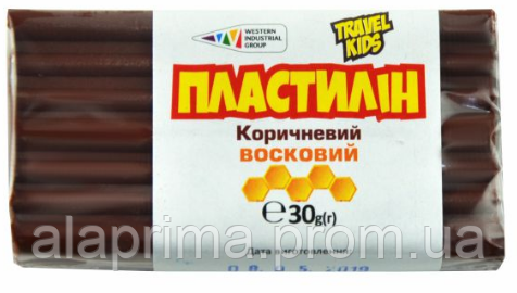 Пластилін 30г. восковий КОРИЧНЕВИЙ 333109 Гамма-Н.