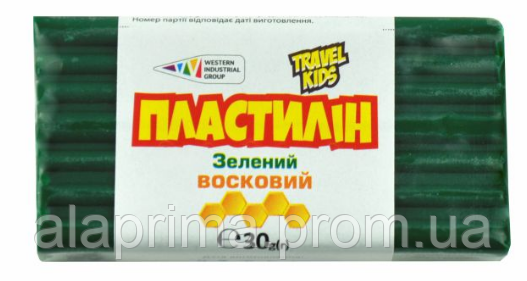 Пластилін 30г. восковий ЗЕЛЕНИЙ 333108 Гамма-Н.