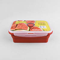 Ланч-бокс складний Maestro MR-1053, 1.2 л, силіконовий, компактний контейнер для їжі