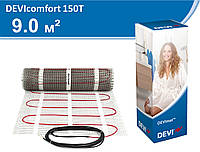 Devicomfort 150T Мат 9 м² 1350Вт тёплый пол Devi, електрический нагревательный Деви, под плитку двужильный