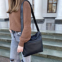 Женская стильная вместительная кожаная сумка на плечо Polina & Eiterou