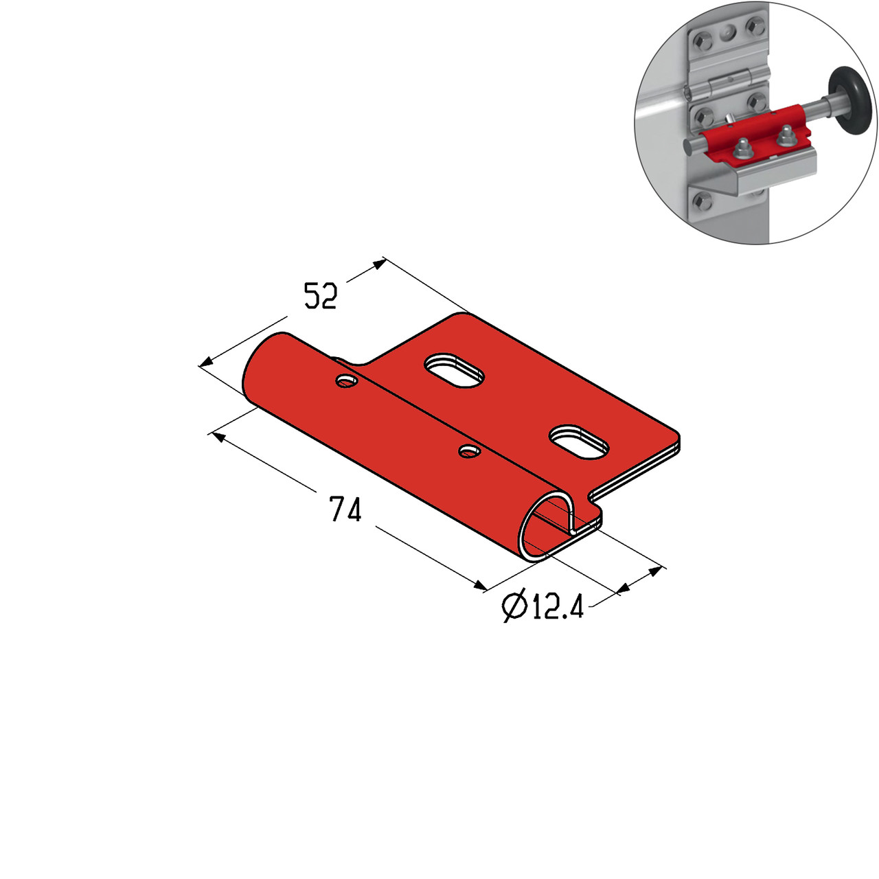 Накладка роликова верхня Alutech RP113