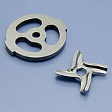 Ніж та решітка для ковбаси м'ясорубки комбайну Tefal Masterchef Gourmet QB50 QB51 QB60 QB61 QB62 QB40, фото 4