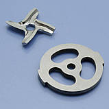 Ніж та решітка для ковбаси м'ясорубки комбайну Tefal Masterchef Gourmet QB50 QB51 QB60 QB61 QB62 QB40, фото 3