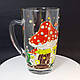 Чашка з вітражним розписом ручної роботи 430 мл " Мухоморний будиночок", фото 6