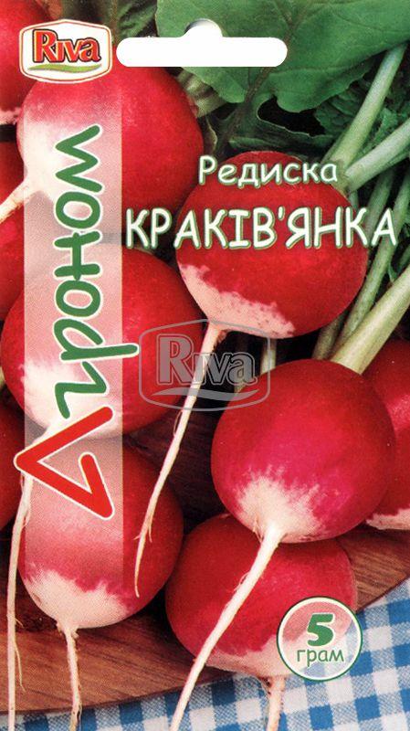 Насіння швидкостиглої редиски Краков'янка Агроном 5 г